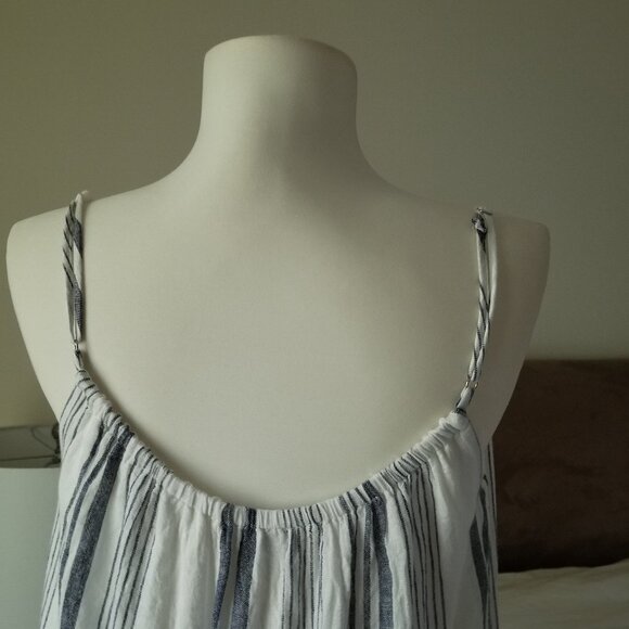 Rails Adora Midi Dress Dresden Stripe Linen Blend Size Small - Picture 4 of 9